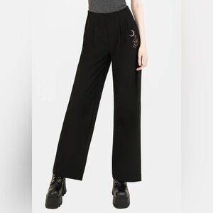 NEW Disturbia Lucia Embroidered Firefly Pleat Trousers - US 6/UK 10